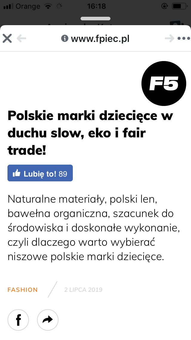 polskie marki fair trade dla dzieci